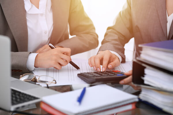image shows business tax accountant